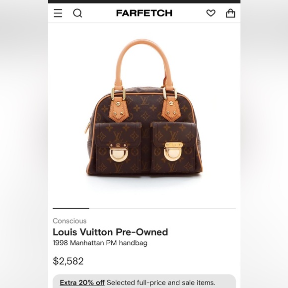 Authentic Louis Vuitton Manhattan large satchel bag good...